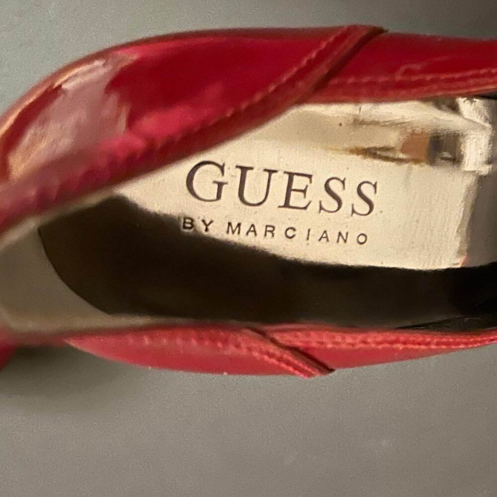 Guess By Marciano High Heels | Red | Patent Leather | 8.5 Medium - Picture 5 of 11